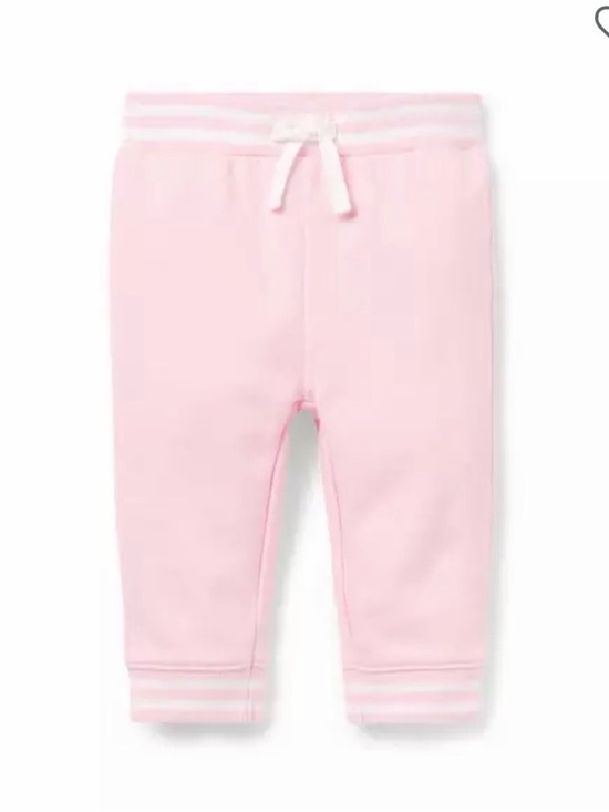 Janie and Jack Other - Janie and Jack Light Pink Baby Jogger Pants with Striped Cuffs
